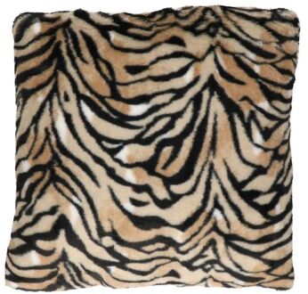 Woonkussen/sierkussen tijger print 45 x 45 cm - Sierkussens Multikleur