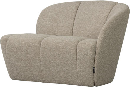 Woood 2-zits Bankje 'Mojo' Rechts, Bouclé, kleur Beige Melange