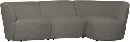 Woood 3-zits Loungebank 'Coco' Rechts, Bouclé, kleur Warm Groen