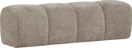 Woood Bankje 'Mojo' Geweven Rib, 164cm, kleur Donker Zand