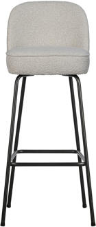 Woood Barkruk 'Vogue' Bouclé, kleur Naturel (zithoogte 80cm)