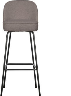 Woood Barkruk 'Vogue' Bouclé, kleur Nougat (zithoogte 80cm)