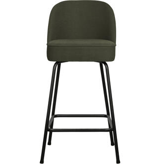 Woood Barkruk 'Vogue' Woven, kleur Warm Groen (zithoogte 65cm)