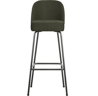 Woood Barkruk 'Vogue' Woven, kleur Warm Groen (zithoogte 80cm)