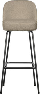 Woood Barstoel 'Vogue' Bouclé, kleur Beige (zithoogte 80cm)