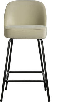 Woood Barstoel 'Vogue' Velvet, kleur Pistache (zithoogte 64cm)