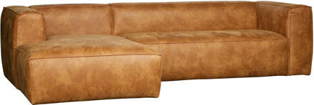 Woood Bean Chaise Longue Links - Eco-leder- Cognac Bruin