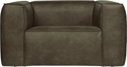 Woood Bean Fauteuil - Recycle Leer - Army - 74x146x98 Groen - N.v.t.