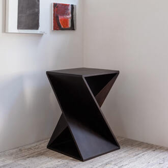 Woood Bijzettafel 'Ikem' Acaciahout, 41 x 41cm Donkerbruin