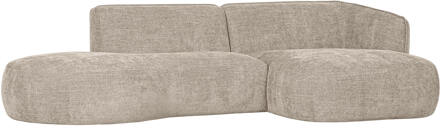 Woood Chaise Longue Polly - Polyester - Zand - 71x258x105|150 Beige