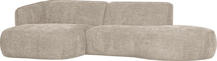 Woood Chaise Longue Polly - Polyester - Zand - 71x258x150|105 Beige