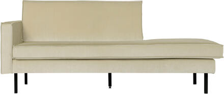 Woood Daybed 'Rodeo' Links, Velvet, kleur Pistache