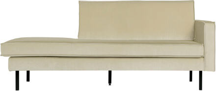 Woood Daybed 'Rodeo' Rechts, Velvet, kleur Pistache