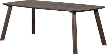 Woood Deens Ovale Eettafel 'Tablo' Eikenhout, 220 x 100cm, kleur Mystic Bruin Mystic Brown - 220 x 100 cm