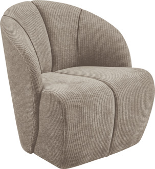 Woood Draaifauteuil 'Mojo' Geweven Rib, kleur Donker Zand