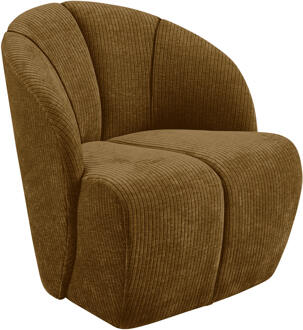 Woood Draaifauteuil 'Mojo' Geweven Rib, kleur Honing Geel