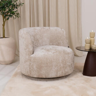 Woood Draaifauteuil 'Popular' Modulair, Chenille, kleur Naturel