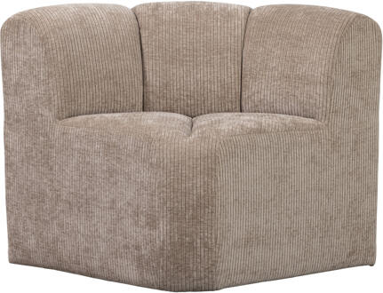 Woood Eetkamerbank 'Mojo' Geweven Rib, Hoek, kleur Donker Zand