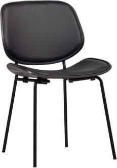 Woood Eetkamerstoel 'Close' PU en Hout Zwart