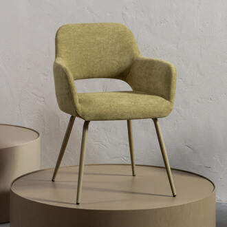 Woood Eetkamerstoel 'Jenny' Geweven, kleur Sage Sahara