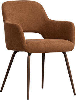 Woood Eetkamerstoel 'Jenny' Geweven stof, kleur Bruin