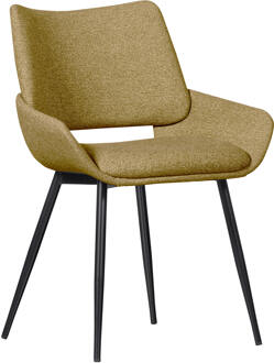 Woood Eetkamerstoel 'Parade' Melange, kleur Mosterdgeel