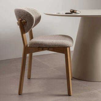 Woood Eetkamerstoel 'Udar' Geweven stof, kleur Naturel