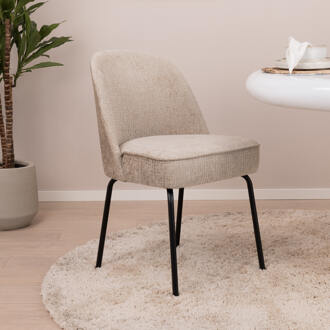 Woood Eetkamerstoel 'Vogue' Structure Velvet, kleur Wheatfield