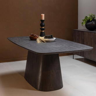 Woood Eettafel 'Leah' MDF, 200 x 105cm Donkerbruin - 200 x 105 cm