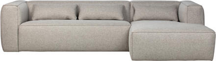 Woood Exclusive Bean Chaise Longue Rechts - Polyester - Light Grey Grijs