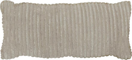 Woood Exclusive Bean Kussen - Grove Ribstof - Naturel - 30x70x20 Beige - N.v.t.