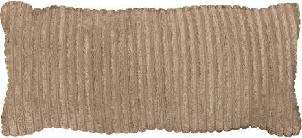 Woood Exclusive Bean Kussen - Grove Ribstof - Travertin - 30x70x20 Bruin - N.v.t.