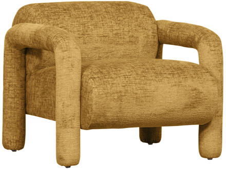 WOOOD Exclusive Lenny Fauteuil - Polyester - Goud|Geel - 65x76x82