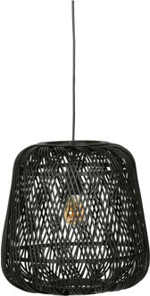 WOOOD Exclusive Moza Hanglamp - Bamboe - Zwart - 36x36x36