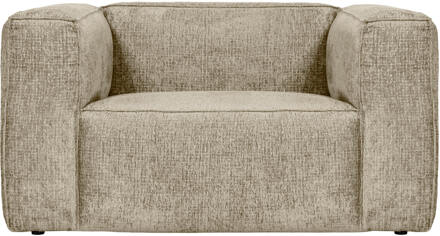 Woood Fauteuil 'Bean' Structure Velvet, kleur Buttermilk