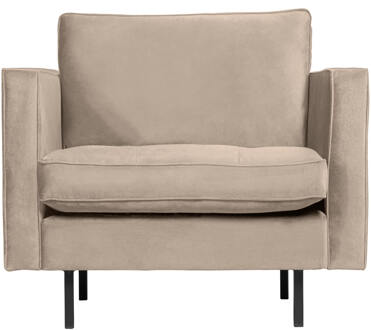 Woood Fauteuil 'Rodeo Classic' Velvet, kleur Khaki
