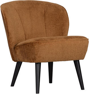 Woood Fauteuil 'Sara' Chenille, kleur Cognac