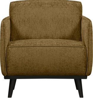 Woood Fauteuil 'Statement' Met Armleuning, Structure Velvet, kleur Brass Koper