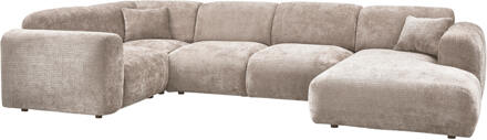 Woood Hoekbank 'Cloud' Hoek Links, Chenille, kleur Naturel