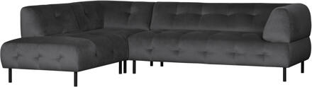 Woood Hoekbank 'Lloyd' Links, Velvet, kleur Cast Iron