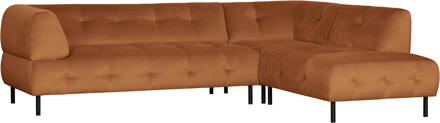 Woood Hoekbank 'Lloyd' Rechts, Velvet, kleur Cinnamon