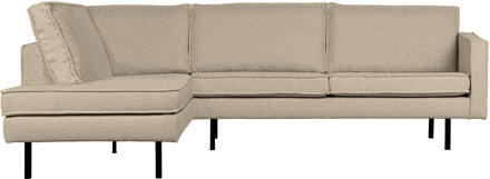Woood Hoekbank 'Rodeo' Links, Bouclé, kleur Beige