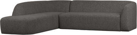 Woood Hoekbank 'Sloping' Links, kleur Antraciet Melange