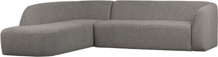 Woood Hoekbank 'Sloping' Links, kleur Grijs Melange