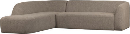 Woood Hoekbank 'Sloping' Links, kleur Lichtbruin Melange