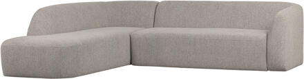 Woood Hoekbank 'Sloping' Links, kleur Off White Melange