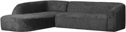 Woood Hoekbank 'Sloping' Links, Structure Velvet, kleur Mountain