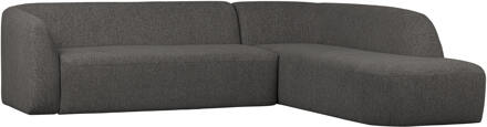 Woood Hoekbank 'Sloping' Rechts, kleur Antraciet Melange