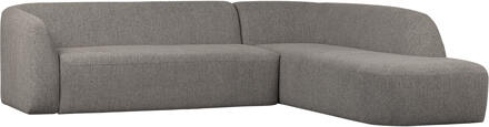 Woood Hoekbank 'Sloping' Rechts, kleur Grijs Melange