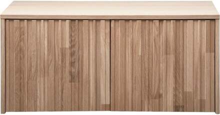 Woood Kistbank Gravure New Eiken Blanke lak - - Breedte: 88.00 cm